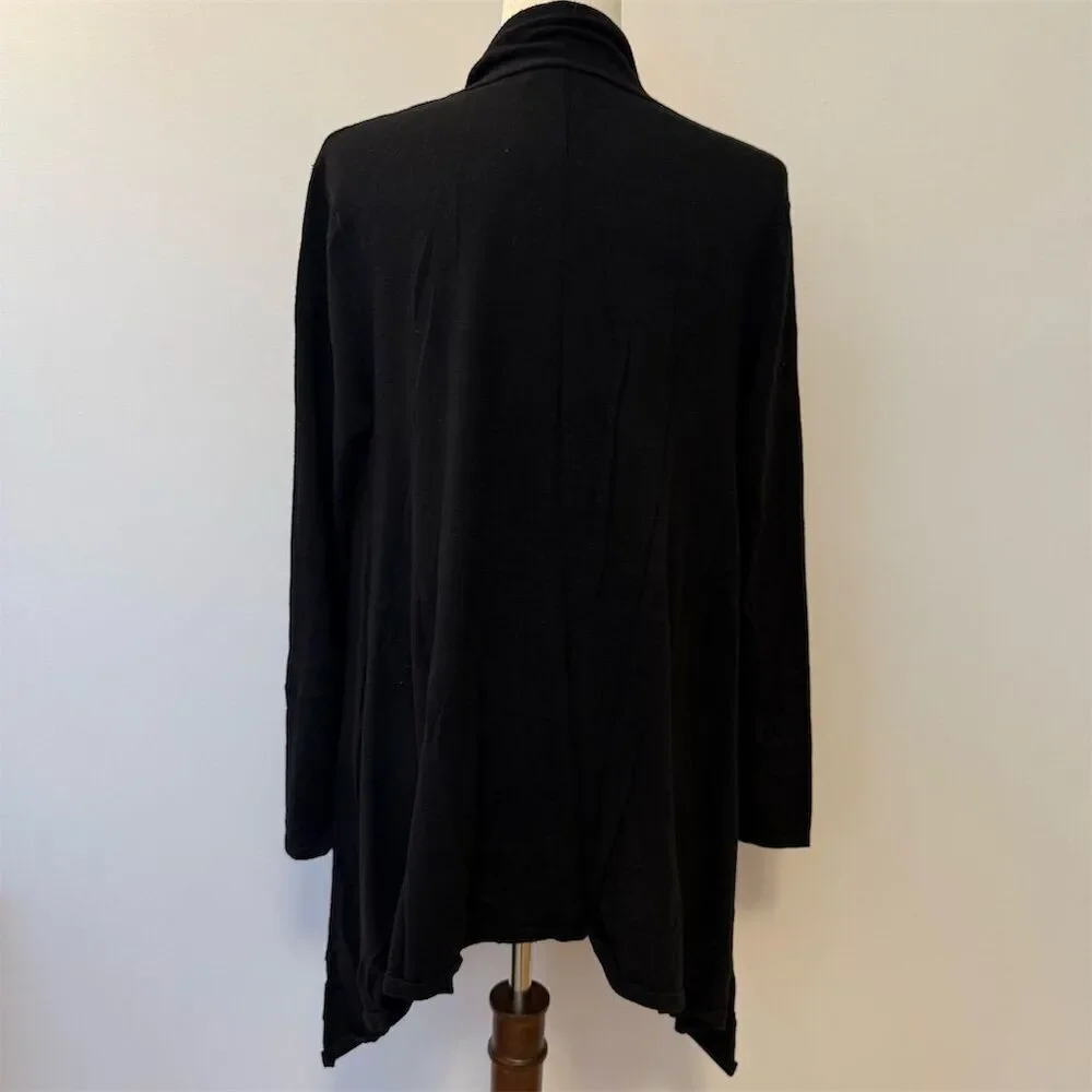 Polo Ralph Lauren Women's XL Black Open Front Cardigan Sweater